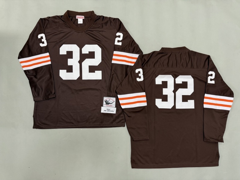 Men 2025 Cleveland Browns 32 Brown brown Throwback Limited NFL Jersey style 002